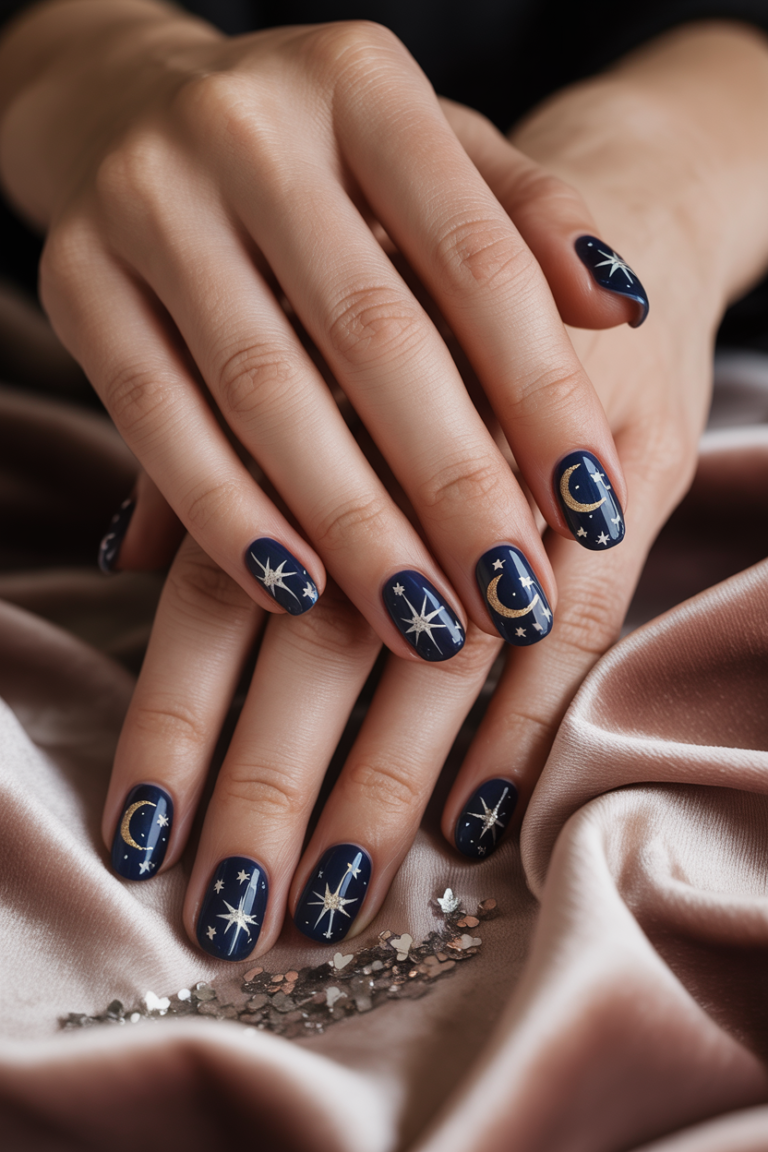 Nail Designs with Stars & Moon Elements