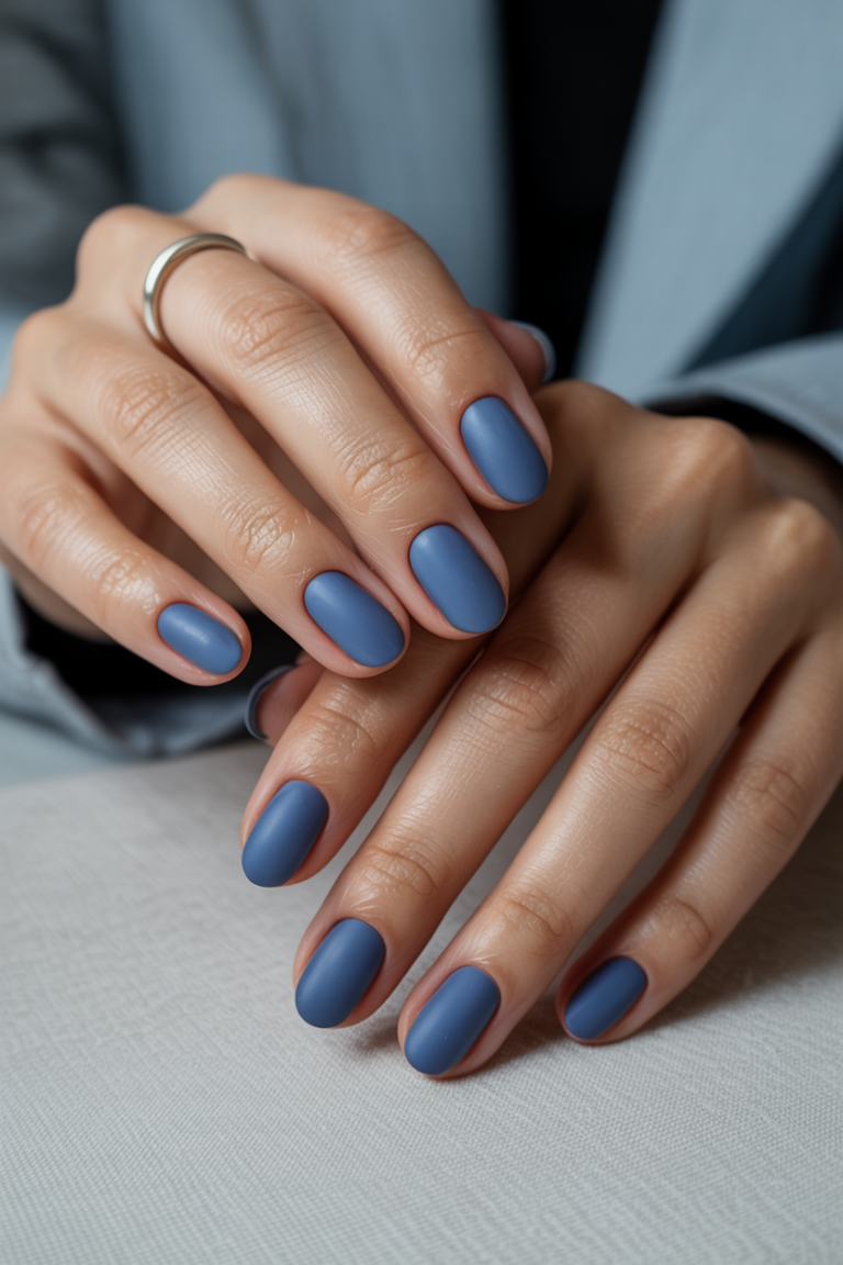 Matte Blue Nails You Need to Try