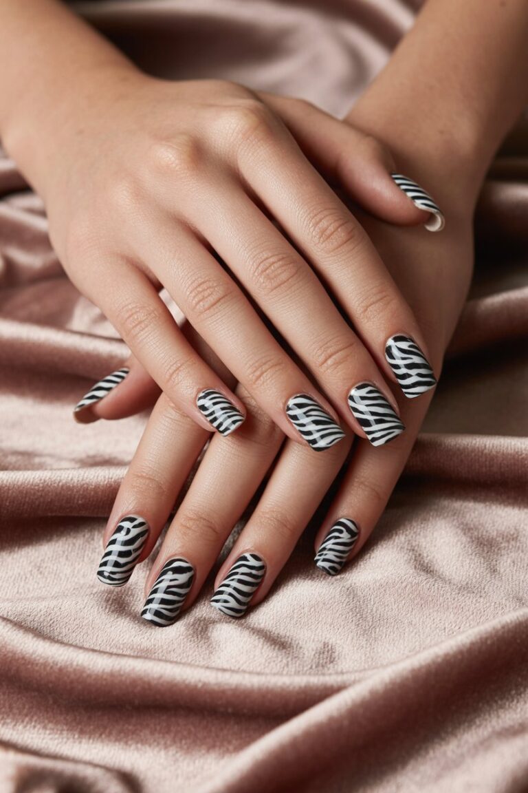 Zebra Print Nail Art That Stands Out