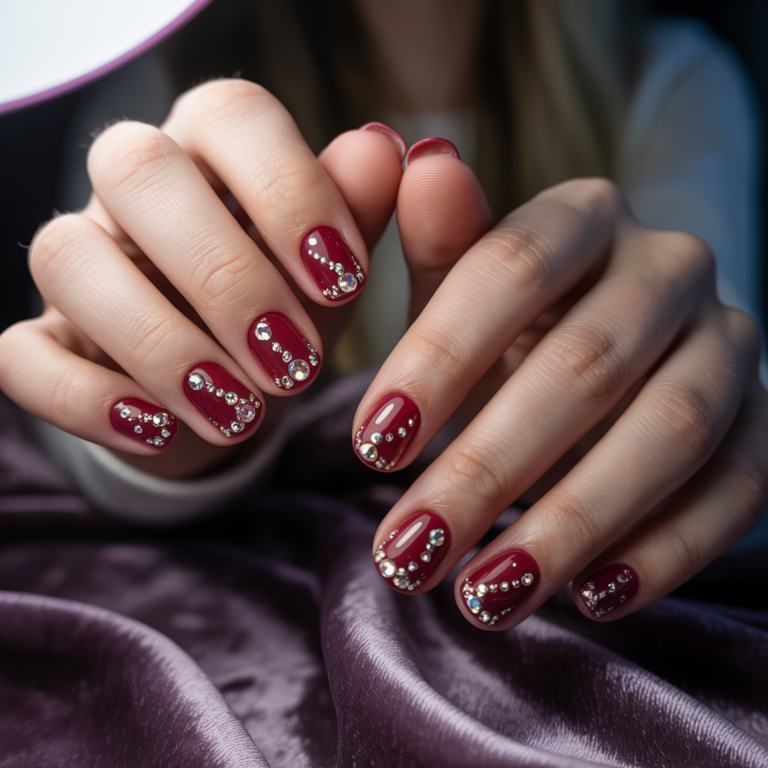 15 Nail Designs with Rhinestones That Will Make You Shine